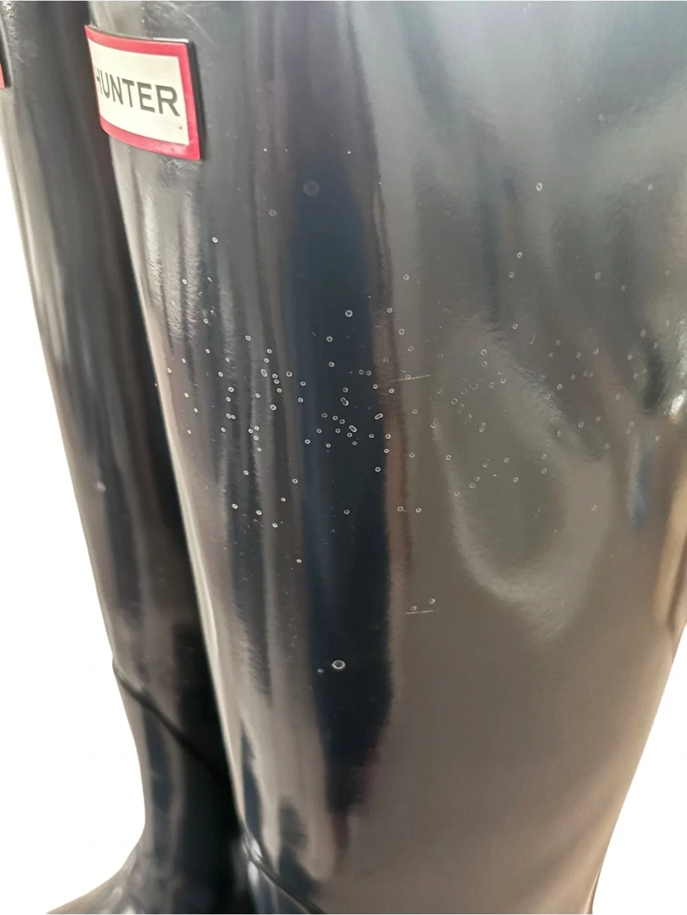 Hunter Original Tall Gloss Navy Wide Calf Rain Boots Women’s Size 9